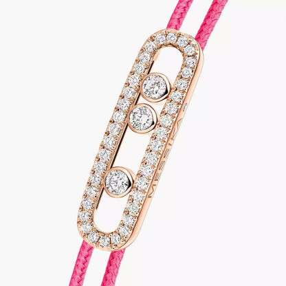 [Triumph Jewelry]MK Care(s) pink cord pavé bracelet