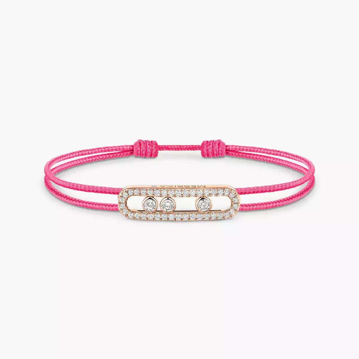 [Triumph Jewelry]MK Care(s) pink cord pavé bracelet