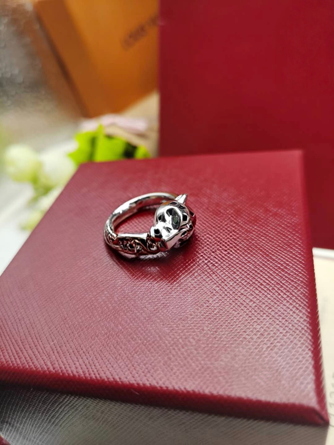 [Triumph Jewelry]LEOPARD-HEAD LEOPARD-PRINT COUPLE RING