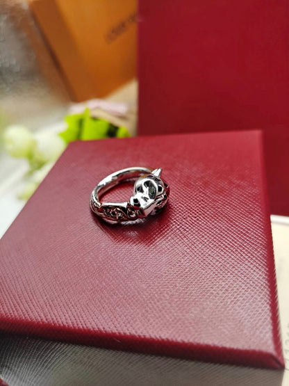 [Triumph Jewelry]LEOPARD-HEAD LEOPARD-PRINT COUPLE RING