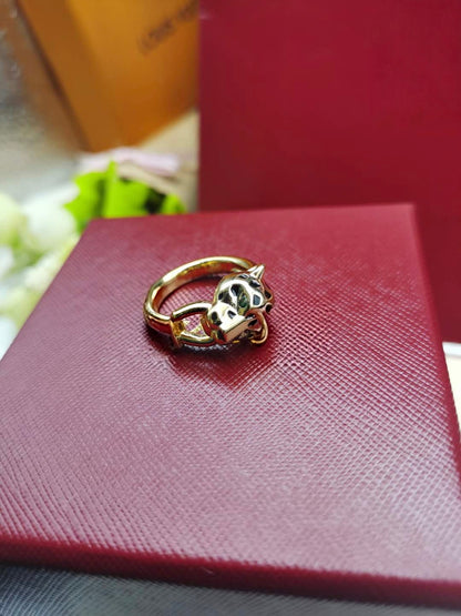 [Triumph Jewelry]LEOPARD-HEAD LEOPARD-PRINT COUPLE RING