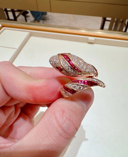 [Triumph Jewelry]BRAND NEW LUXURY RED SNAKE RING