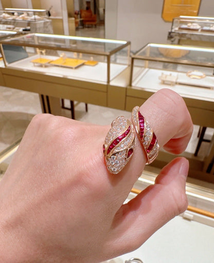 [Triumph Jewelry]BRAND NEW LUXURY RED SNAKE RING