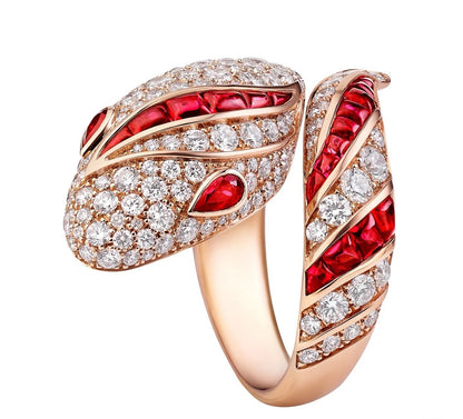 [Triumph Jewelry]BRAND NEW LUXURY RED SNAKE RING