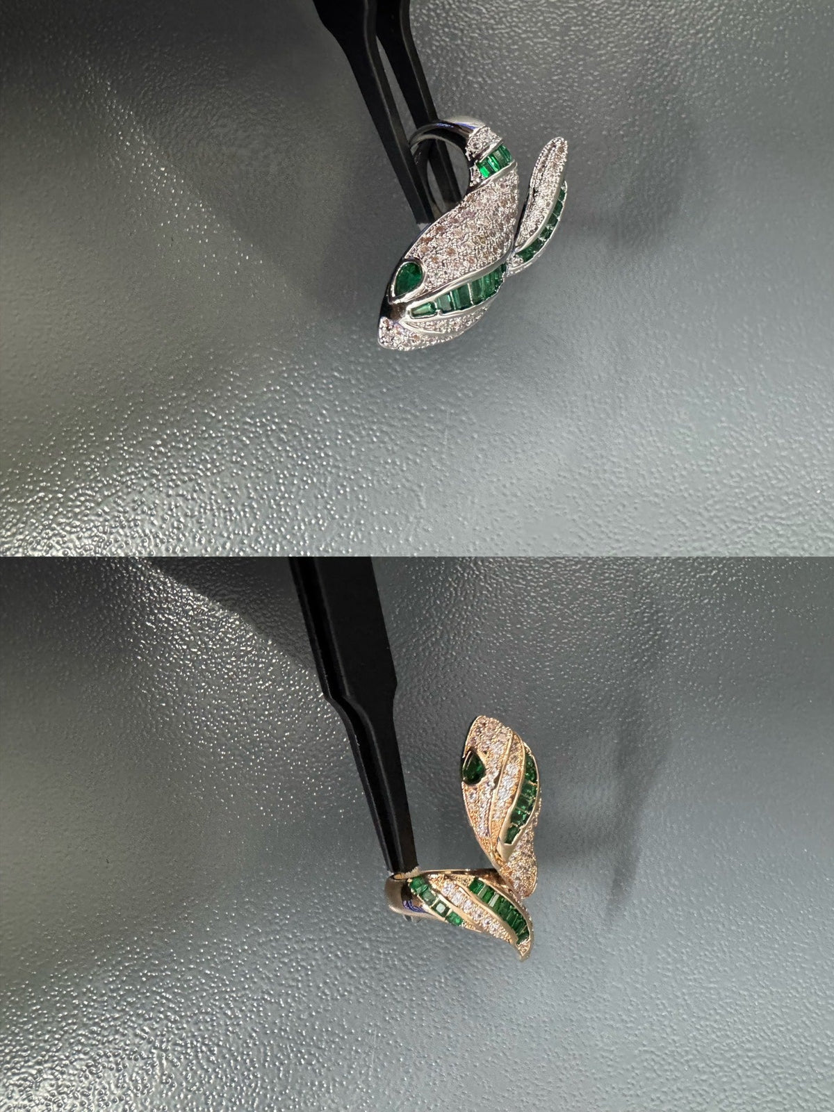 [Triumph Jewelry]BRAND NEW LUXURY GREEN SNAKE RING