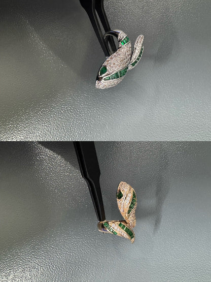[Triumph Jewelry]BRAND NEW LUXURY GREEN SNAKE RING
