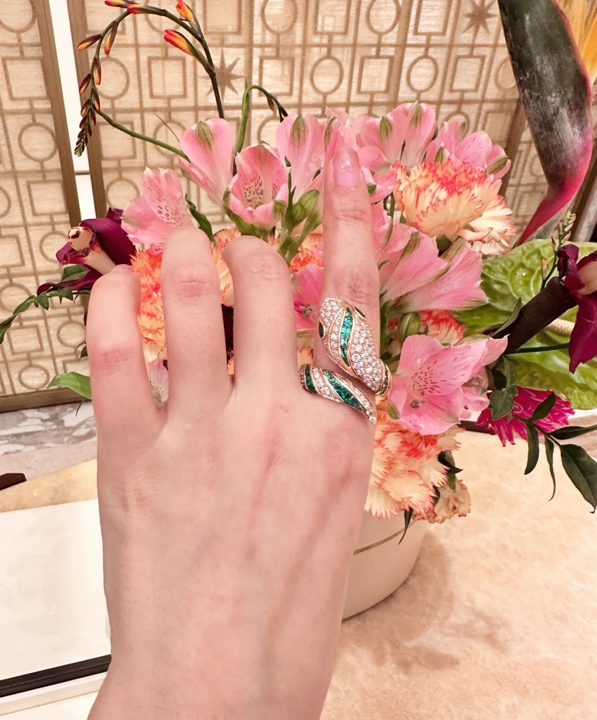 [Triumph Jewelry]BRAND NEW LUXURY GREEN SNAKE RING