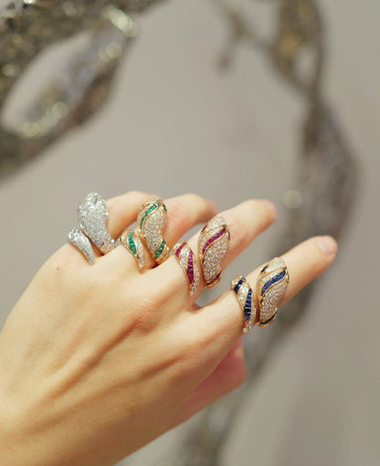[Triumph Jewelry]BRAND NEW LUXURY SILVER SNAKE RING