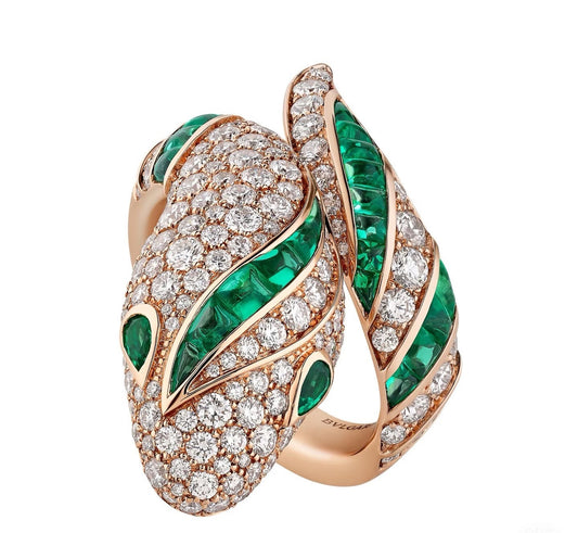 [Triumph Jewelry]BRAND NEW LUXURY GREEN SNAKE RING