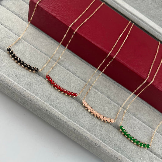 [Triumph Jewelry]NEW STUD COLORED GEM PENDANT NECKLACE