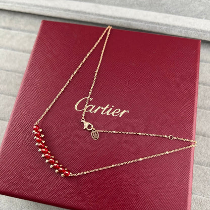 [Triumph Jewelry]NEW STUD COLORED GEM PENDANT NECKLACE