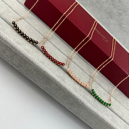 [Triumph Jewelry]NEW STUD COLORED GEM PENDANT NECKLACE