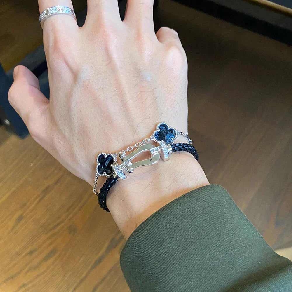 [Triumph Jewelry]CLOVER 5 MOTIF PIETERSITE BRACELET COLLECTION