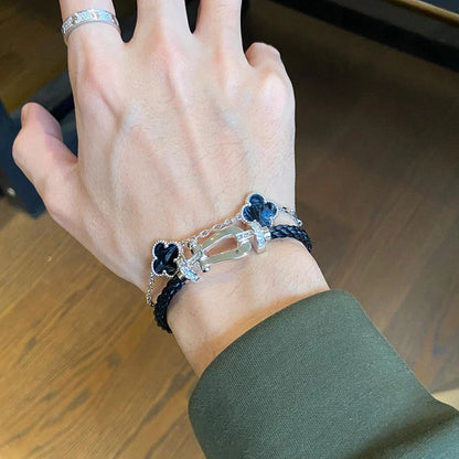 [Triumph Jewelry]CLOVER 5 MOTIF PIETERSITE BRACELET COLLECTION