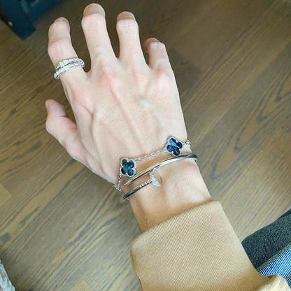 [Triumph Jewelry]CLOVER 5 MOTIF PIETERSITE BRACELET COLLECTION