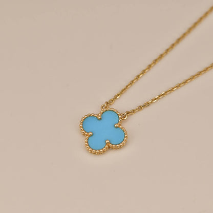 [Triumph Jewelry]CLOVER 15MM VINTAGE TURQUOISE NECKLACE