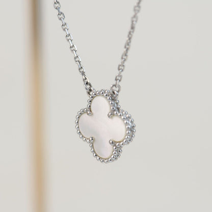 [Triumph Jewelry]CLOVER  15MM WHITE MOTHER-OF-PEARL SILVER