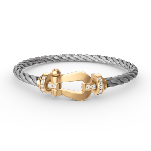 [Triumph Jewelry]FORCE LARGE HORSESHOE HALF DIAMOND BRACELET GOLD