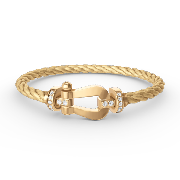 [Triumph Jewelry]FORCE LARGE HORSESHOE HALF DIAMOND BRACELET GOLD