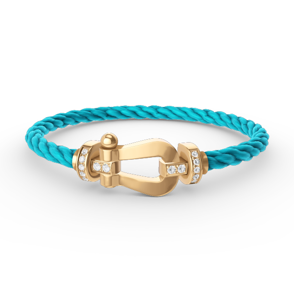[Triumph Jewelry]FORCE LARGE HORSESHOE HALF DIAMOND BRACELET GOLD