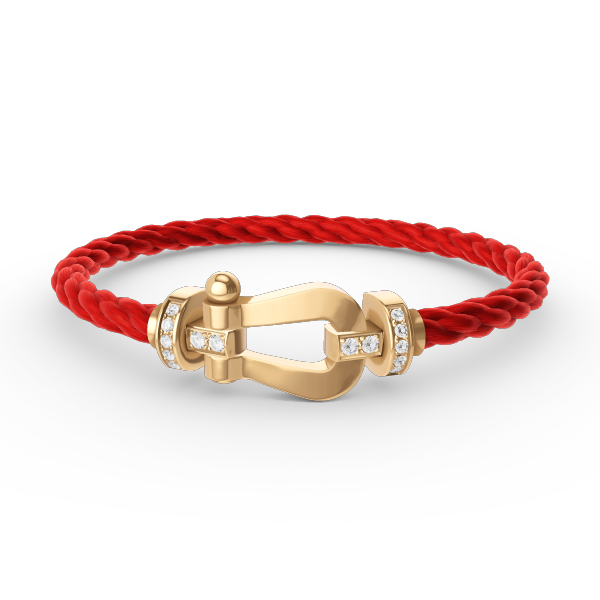 [Triumph Jewelry]FORCE LARGE HORSESHOE HALF DIAMOND BRACELET GOLD