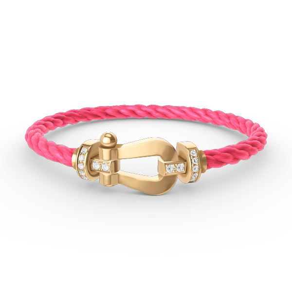 [Triumph Jewelry]FORCE LARGE HORSESHOE HALF DIAMOND BRACELET GOLD