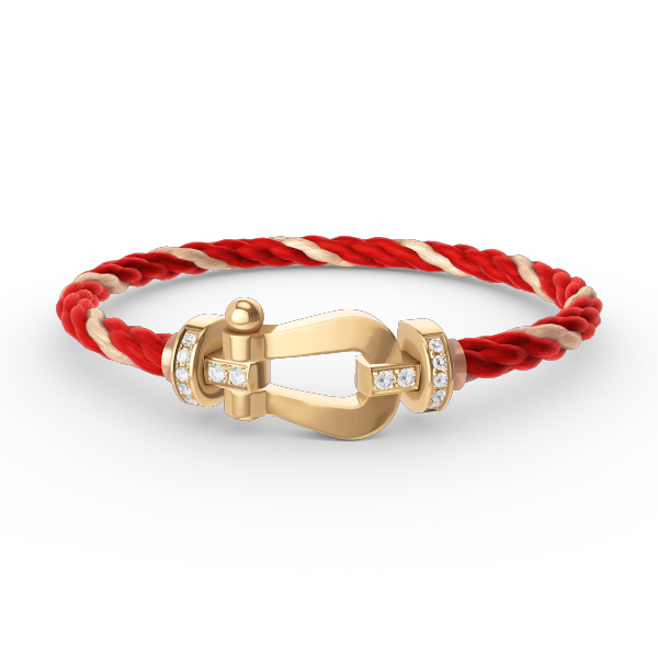 [Triumph Jewelry]FORCE LARGE HORSESHOE HALF DIAMOND BRACELET GOLD