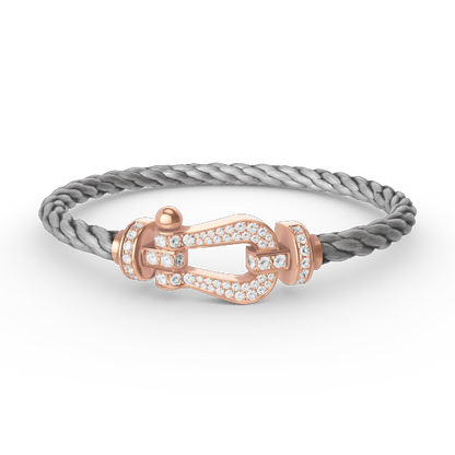 [Triumph Jewelry]FORCE LARGE HORSESHOE FULL DIAMOND BRACELET ROSE GOLD