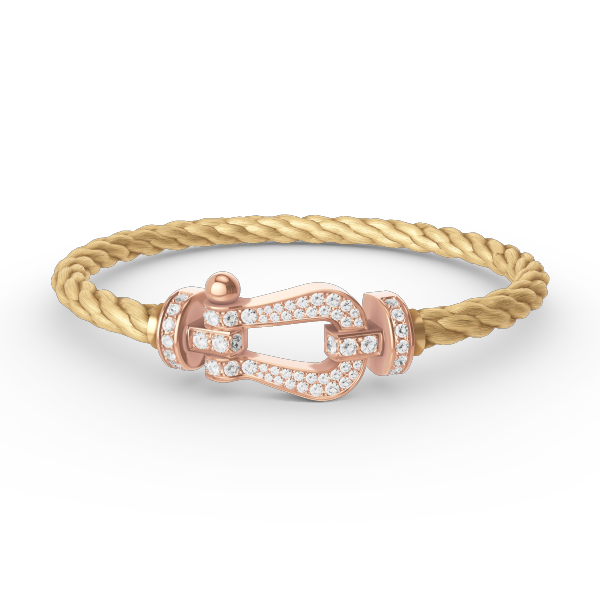 [Triumph Jewelry]FORCE LARGE HORSESHOE FULL DIAMOND BRACELET ROSE GOLD