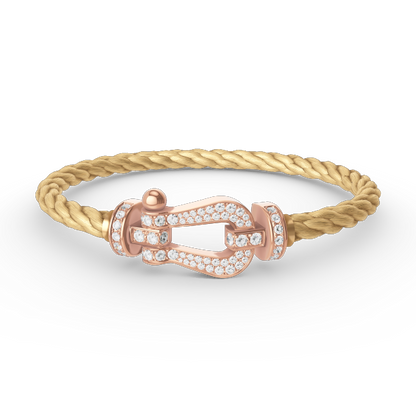 [Triumph Jewelry]FORCE LARGE HORSESHOE FULL DIAMOND BRACELET ROSE GOLD