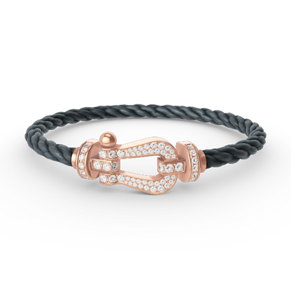 [Triumph Jewelry]FORCE LARGE HORSESHOE FULL DIAMOND BRACELET ROSE GOLD