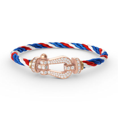 [Triumph Jewelry]FORCE LARGE HORSESHOE FULL DIAMOND BRACELET ROSE GOLD