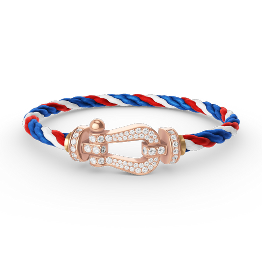 [Triumph Jewelry]FORCE LARGE HORSESHOE FULL DIAMOND BRACELET ROSE GOLD