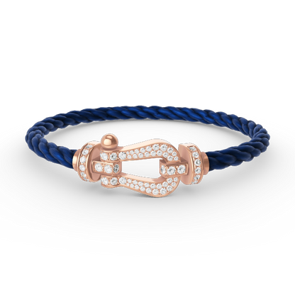 [Triumph Jewelry]FORCE LARGE HORSESHOE FULL DIAMOND BRACELET ROSE GOLD