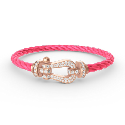 [Triumph Jewelry]FORCE LARGE HORSESHOE FULL DIAMOND BRACELET ROSE GOLD
