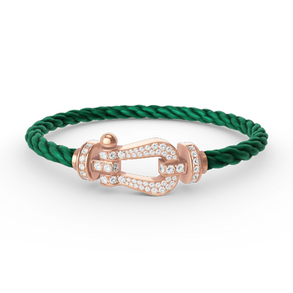 [Triumph Jewelry]FORCE LARGE HORSESHOE FULL DIAMOND BRACELET ROSE GOLD