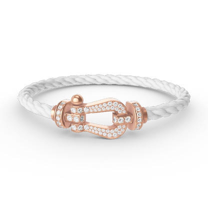 [Triumph Jewelry]FORCE LARGE HORSESHOE FULL DIAMOND BRACELET ROSE GOLD