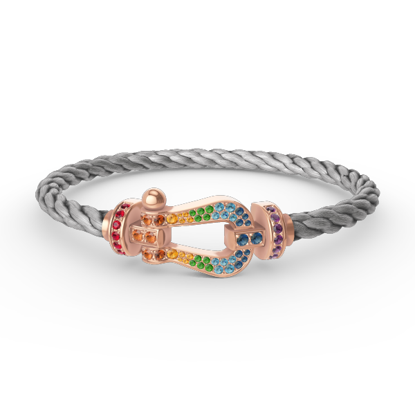 [Triumph Jewelry]FORCE LARGE HORSESHOE  COLORED DIAMOND BRACELET ROSE GOLD