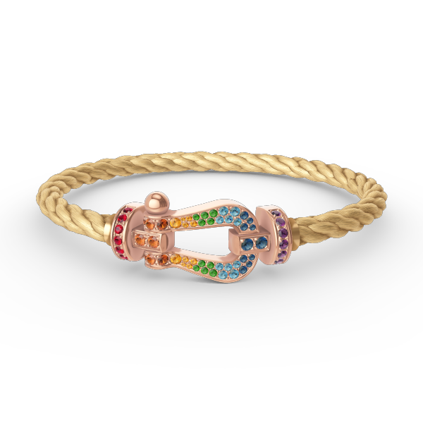 [Triumph Jewelry]FORCE LARGE HORSESHOE  COLORED DIAMOND BRACELET ROSE GOLD