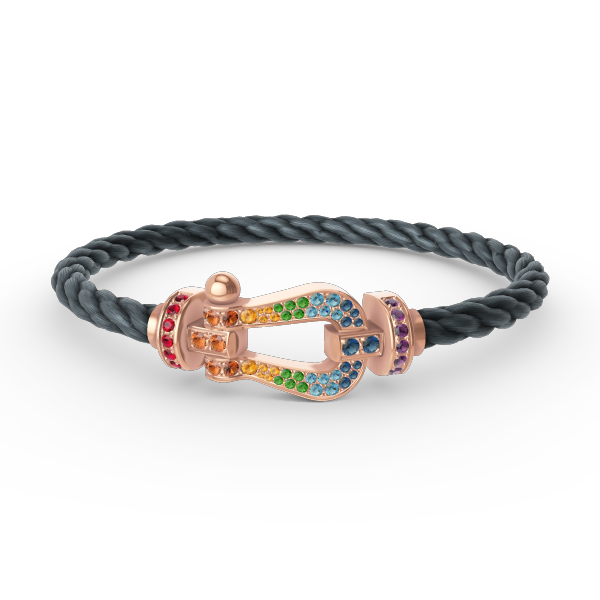 [Triumph Jewelry]FORCE LARGE HORSESHOE  COLORED DIAMOND BRACELET ROSE GOLD