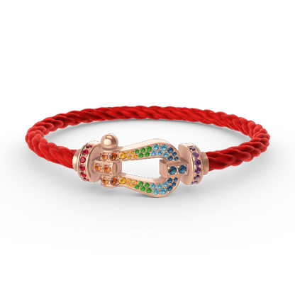 [Triumph Jewelry]FORCE LARGE HORSESHOE  COLORED DIAMOND BRACELET ROSE GOLD