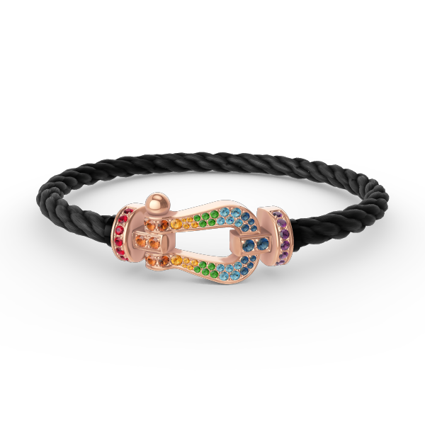 [Triumph Jewelry]FORCE LARGE HORSESHOE  COLORED DIAMOND BRACELET ROSE GOLD