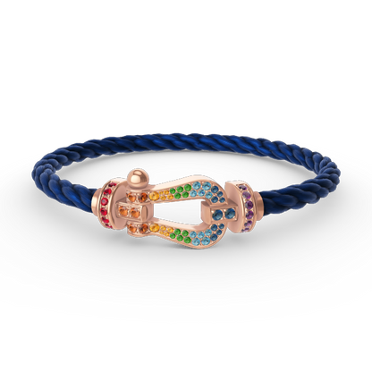 [Triumph Jewelry]FORCE LARGE HORSESHOE  COLORED DIAMOND BRACELET ROSE GOLD