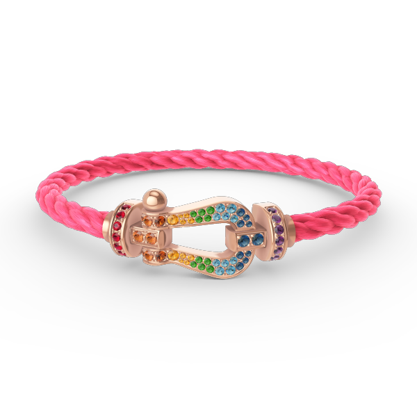 [Triumph Jewelry]FORCE LARGE HORSESHOE  COLORED DIAMOND BRACELET ROSE GOLD