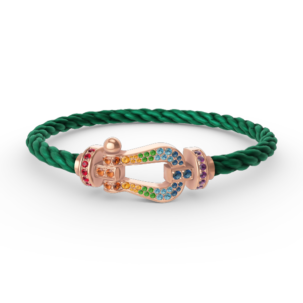 [Triumph Jewelry]FORCE LARGE HORSESHOE  COLORED DIAMOND BRACELET ROSE GOLD
