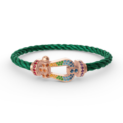 [Triumph Jewelry]FORCE LARGE HORSESHOE  COLORED DIAMOND BRACELET ROSE GOLD