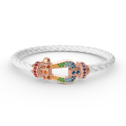 [Triumph Jewelry]FORCE LARGE HORSESHOE  COLORED DIAMOND BRACELET ROSE GOLD