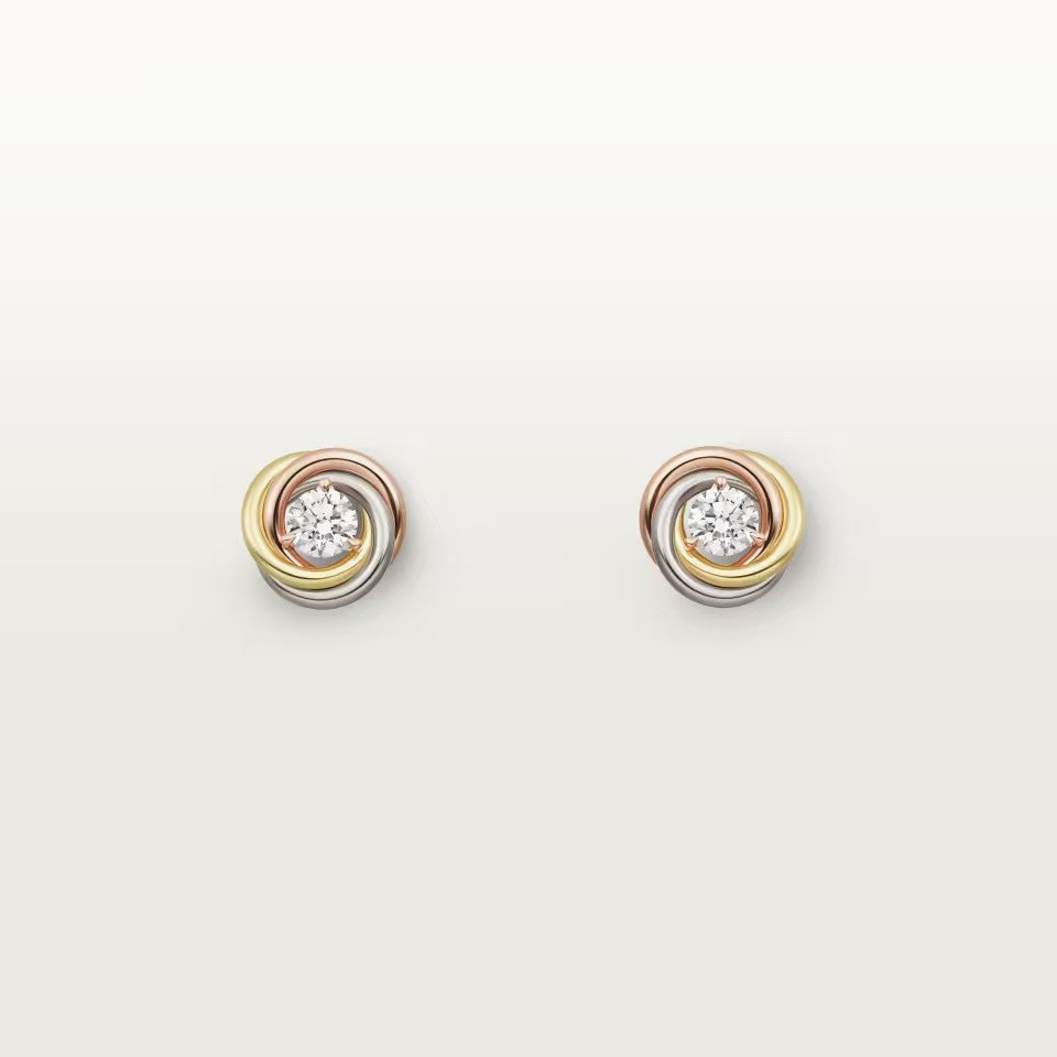 [Triumph Jewelry]TRINITY STUD DIAMOND EARRINGS