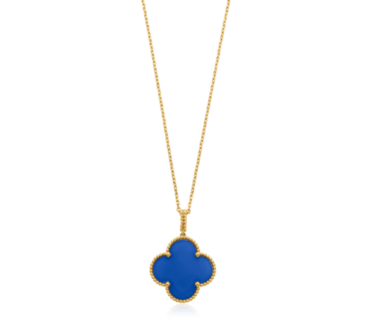 [Triumph Jewelry]CLOVER 25MM NECKLACE TURQUOISE ROSE GOLD