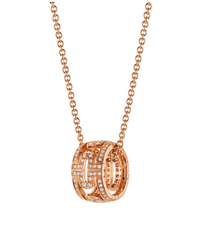 [Triumph Jewelry]PARENTESI NECKLACE PINK GOLD DIAMOND
